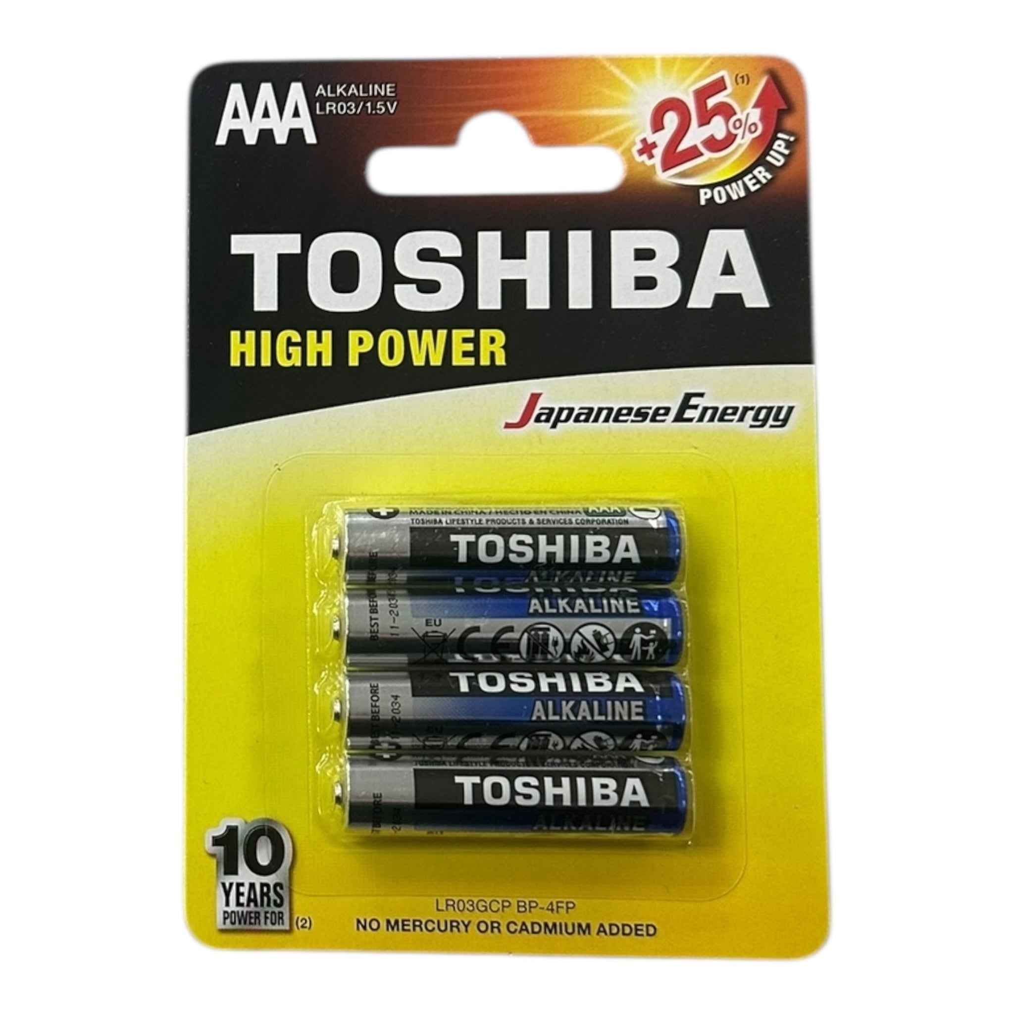 Toshiba High Power Αλκαλικές Μπαταρίες AAA 1.5V 4τμχ 448.1.588294