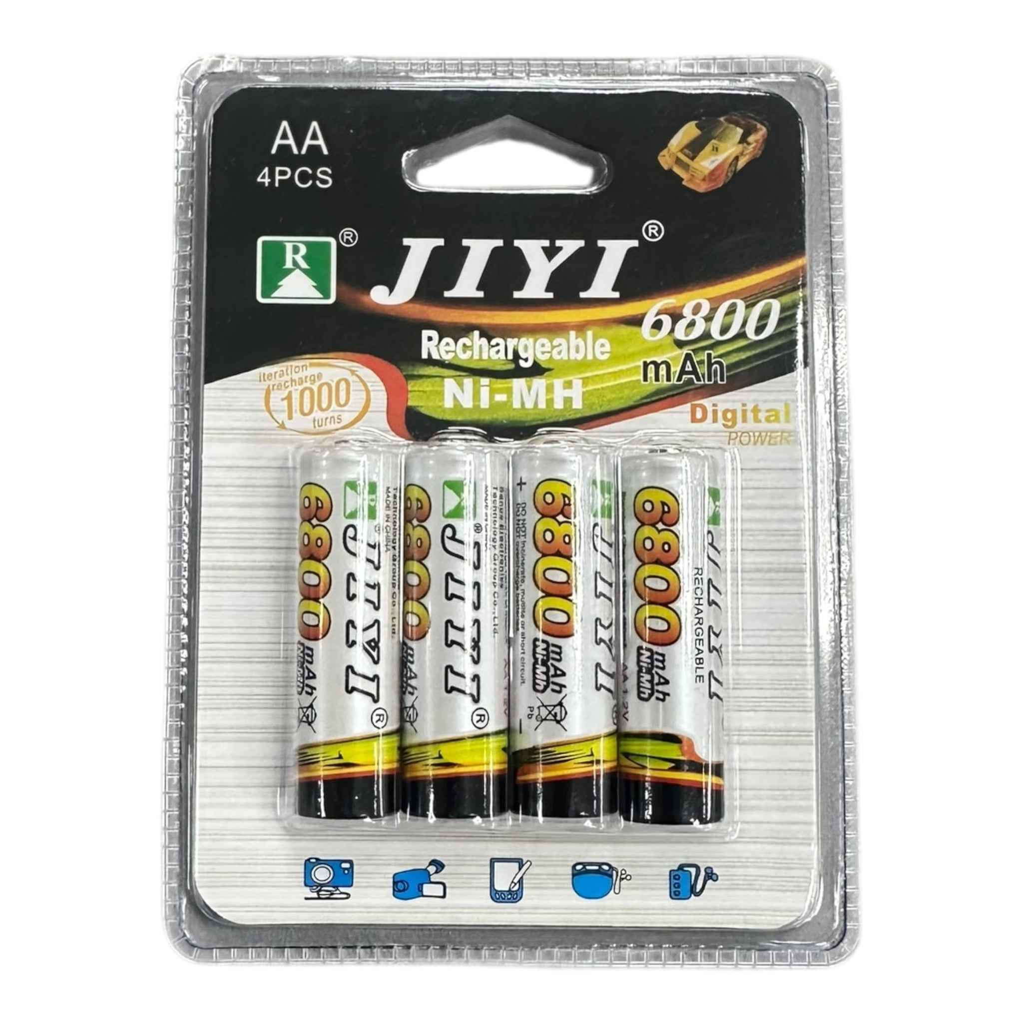 Jiyi Επαναφορτιζόμενες Μπαταρίες AA Ni-MH 6800mAh 1.2V 4τμχ