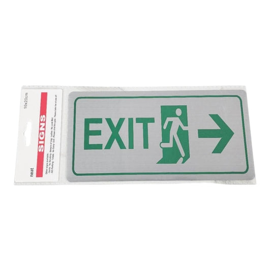 "EXIT" exit sign, right, 1 pc, 10*20cm, Green