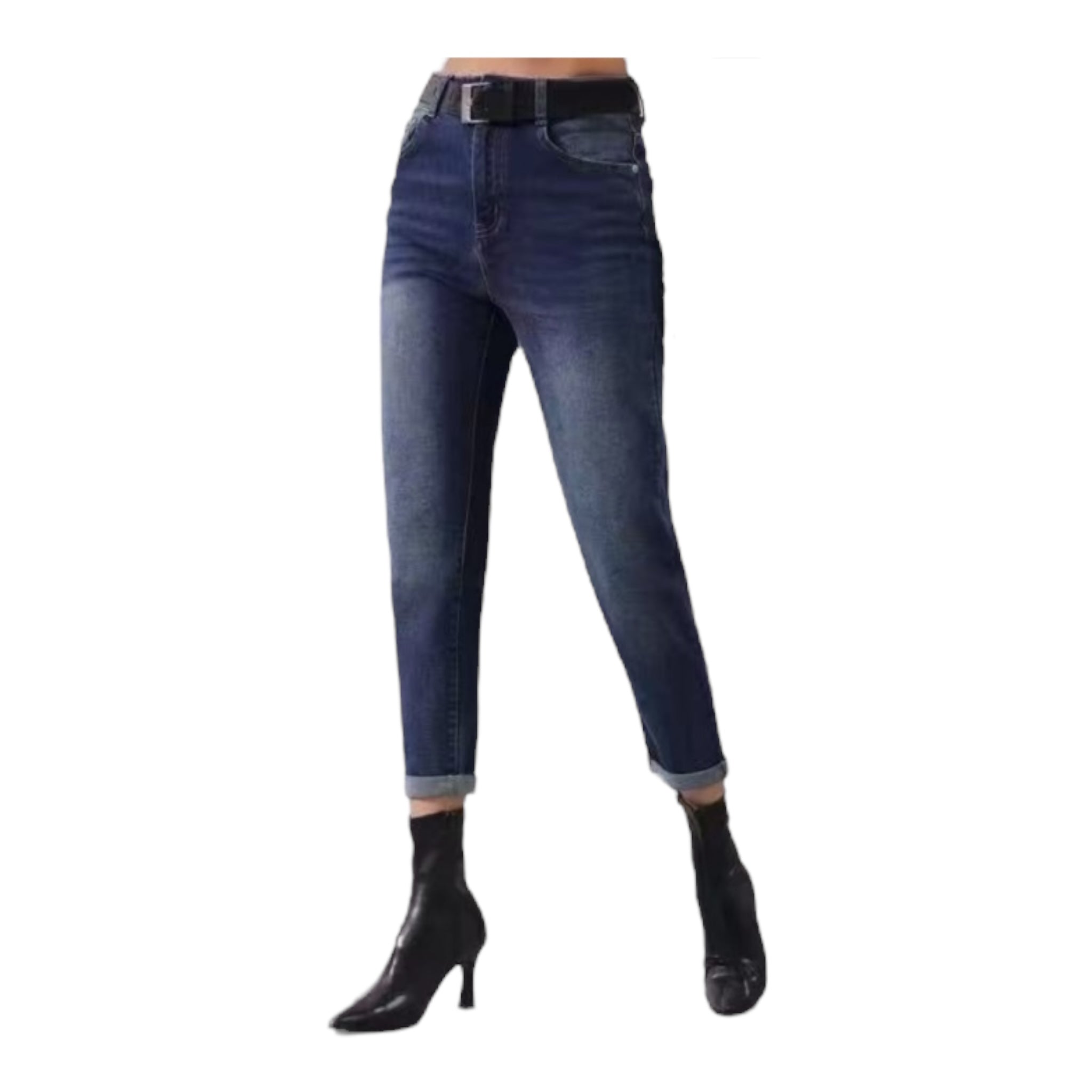 MISS GOOD Γυναικείο Τζιν Χαμηλό Καβάλο Mom fit Μπλε - Angel shopping