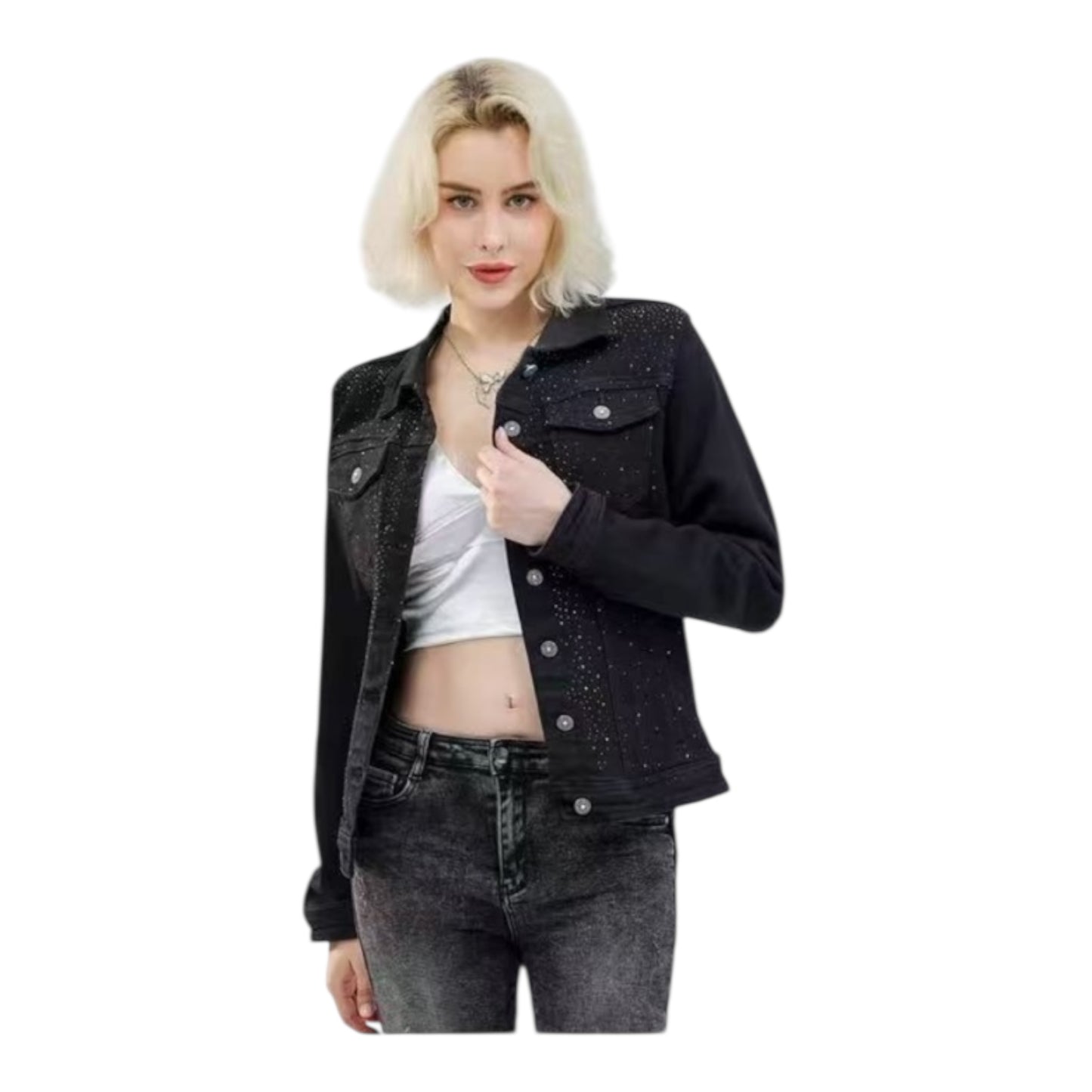 Miss Good Women's Denim Jacket Black