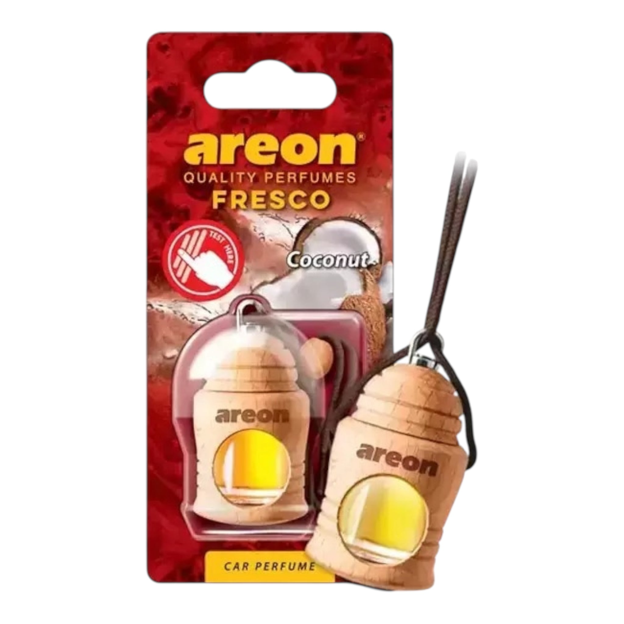Areon Κρεμαστό Αρωματικό Υγρό Αυτοκινήτου Fresco Coconut 4ml FRTN10 Χωρίς Χρώμα - Angel shopping