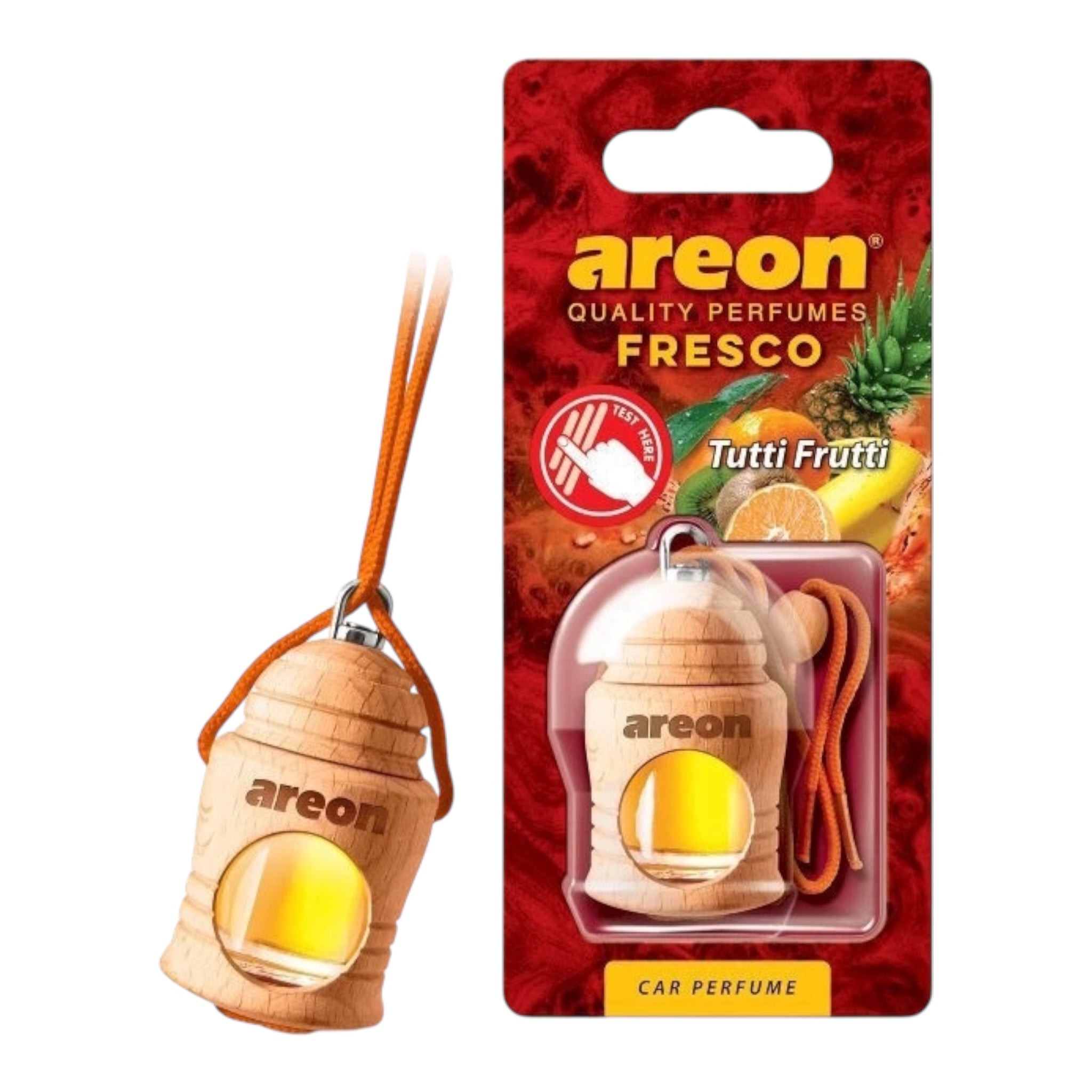 Areon Κρεμαστό Αρωματικό Υγρό Αυτοκινήτου Fresco Tutti Frutti 4ml FRTN23 Χωρίς Χρώμα - Angel shopping