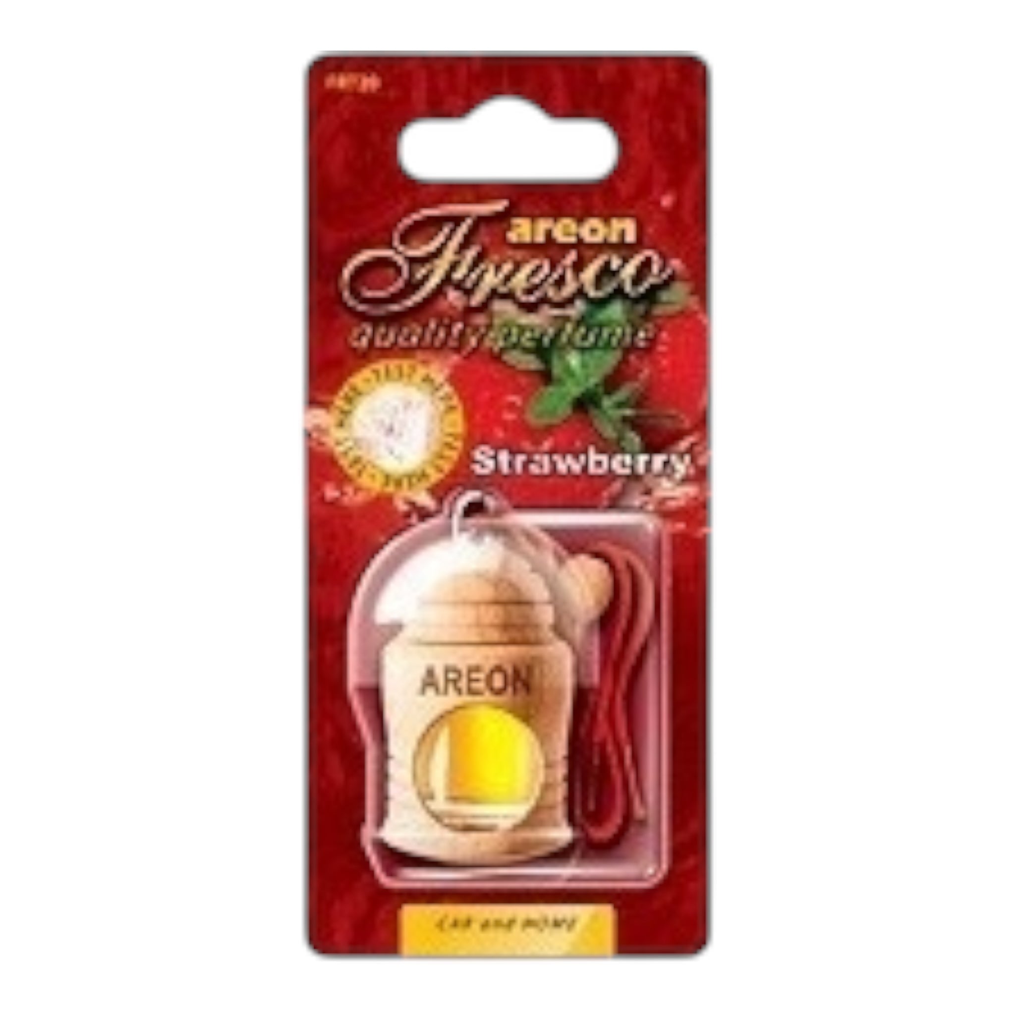 Areon Κρεμαστό Αρωματικό Υγρό Αυτοκινήτου Fresco Strawberry 4ml FRTN20 Χωρίς Χρώμα - Angel shopping