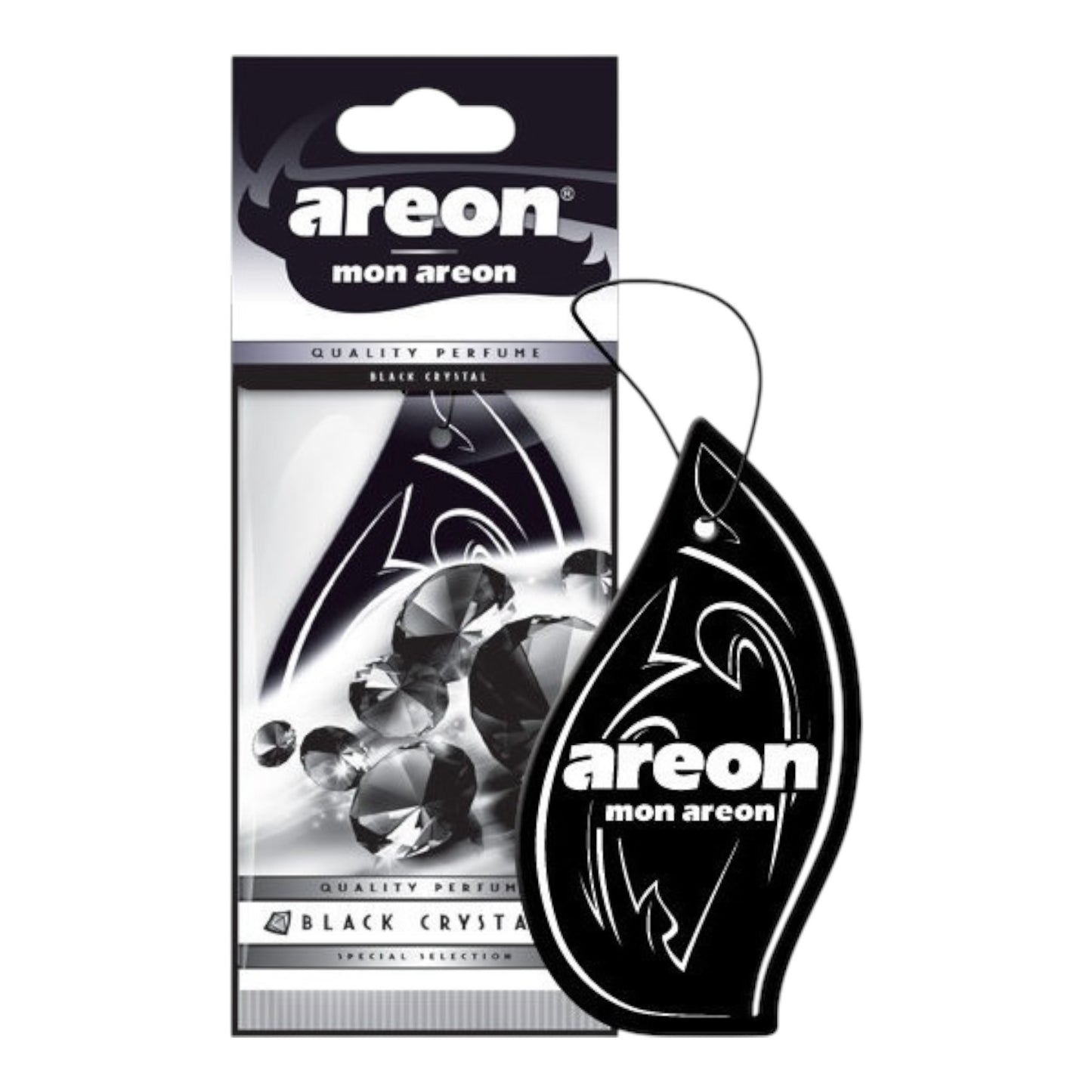 Areon Αρωματική Καρτέλα Κρεμαστή Αυτοκινήτου Mon Crystal Black MA23