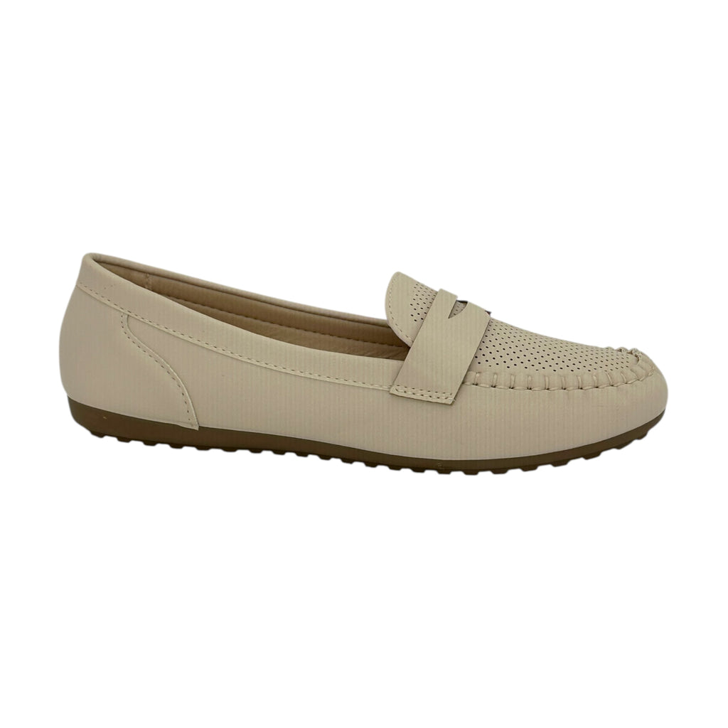 MODA PLUS γυναικείες loafers Beige - Angel shopping