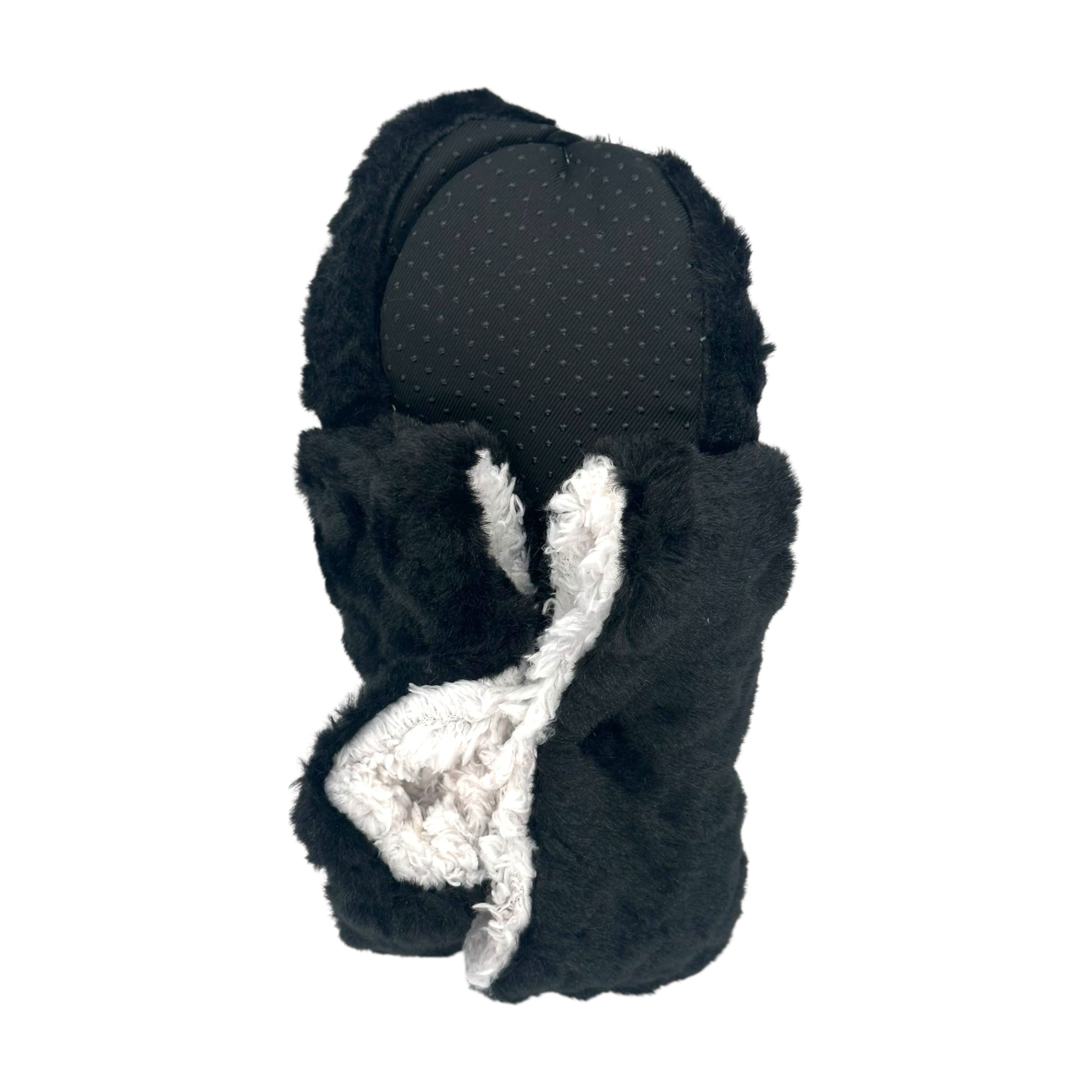 Angel Γυναικείες Παντόφλες Μποτάκια Fleece Μαύρο
