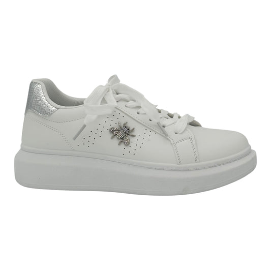 InShoes Basic Γυναικεία Sneakers Λευκό / Ασημί 639LC691