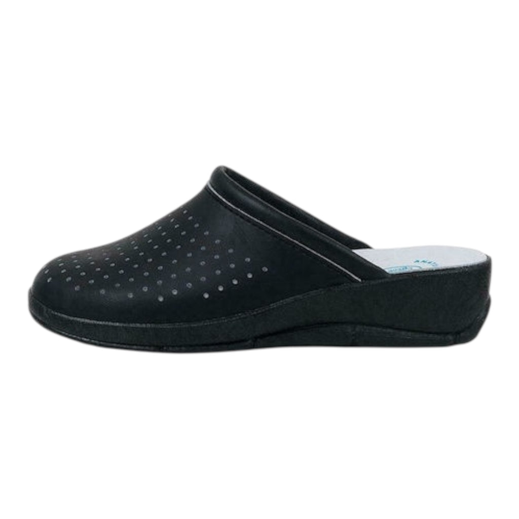 Max Relax 400S Γυναικεία Δερμάτινα Ανατομικά Σαμπό Μαύρα - Angel shopping