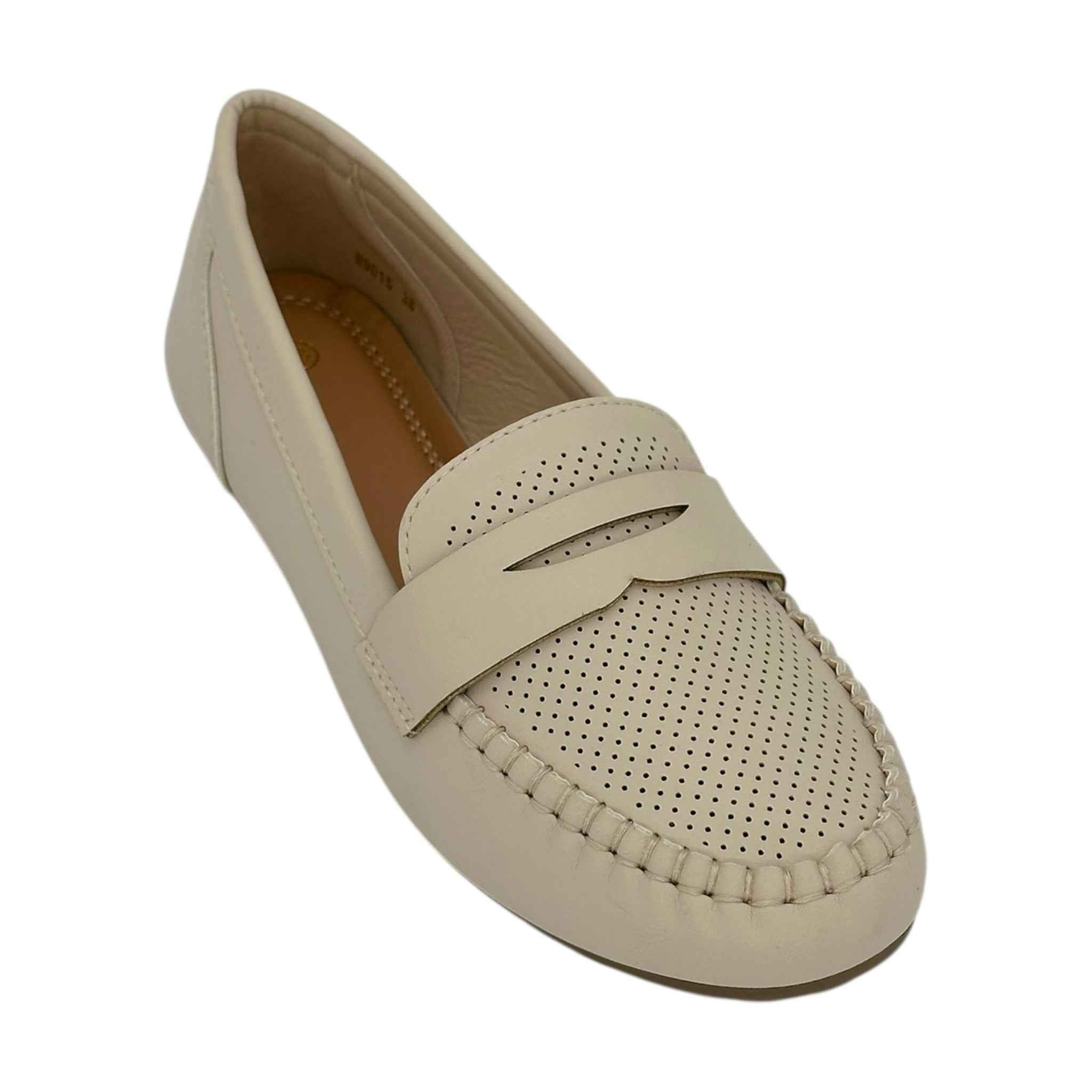 MODA PLUS γυναικείες loafers Beige