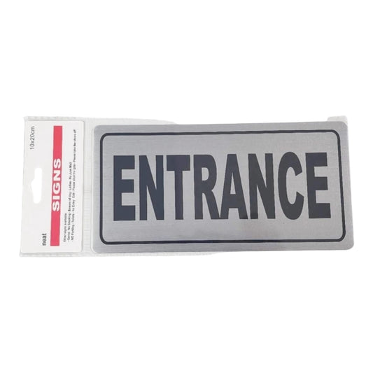Self-Adhesive Sign "ENTRANCE" Entrance 1pc 10*20cm Black