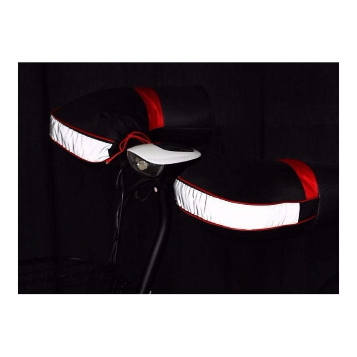 Angel Shopping Καλύμματα Χεριών Μοτοσυκλέτας Αδιάβροχα Ανακλαστική Λωρίδα Μαύρο