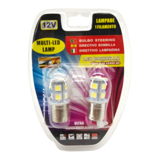 Λάμπες Αυτοκινήτου & Μοτοσυκλέτας BA15S LED Λευκό 12V 2τμχ