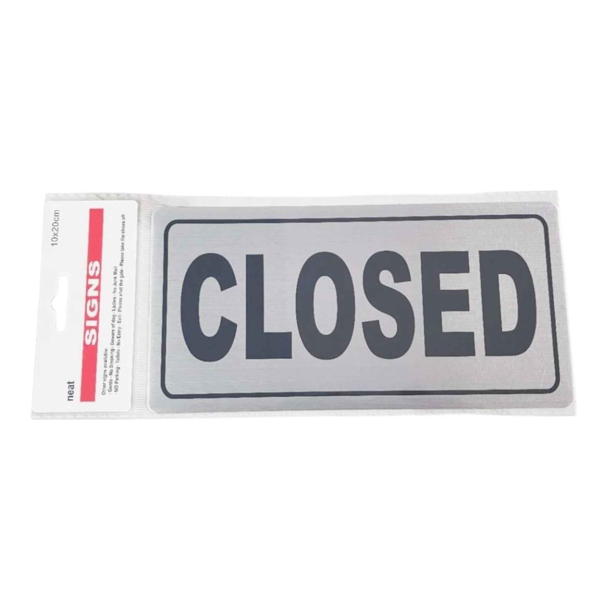 Πινακίδα Αυτοκόλλητη "CLOSED"Κλειστό 1τμχ 10*20cm