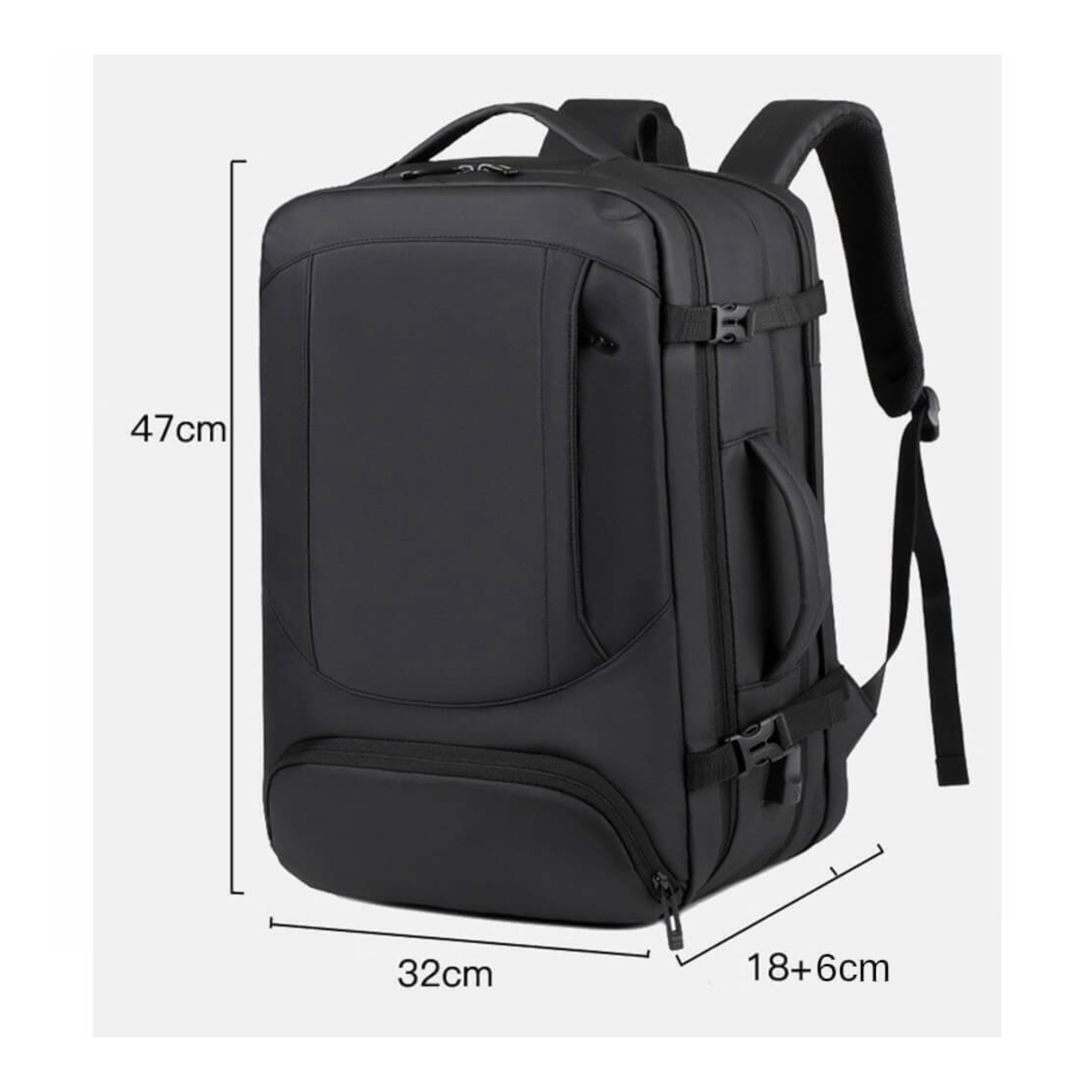 Backpack 34lt Μαύρο - Angel shopping