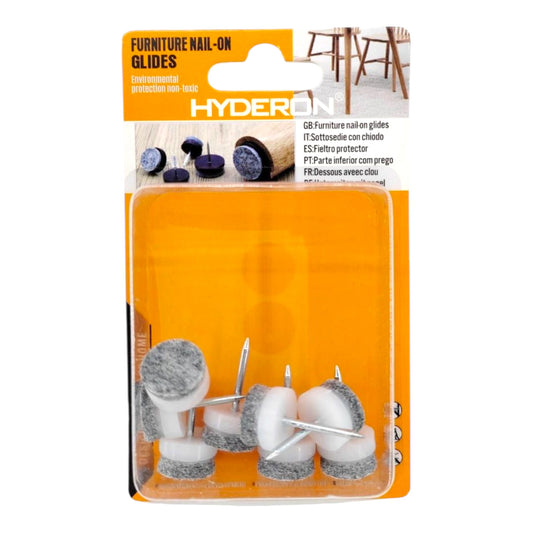 Τσοχάκια Στρογγυλά με Καρφί και Διάμετρο 15mm 4τμχ Γκρί