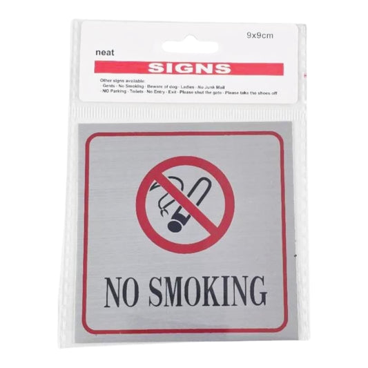 "No Smoking" Self-Adhesive Sign Smoking is prohibited 1pc 9*9cm Red
