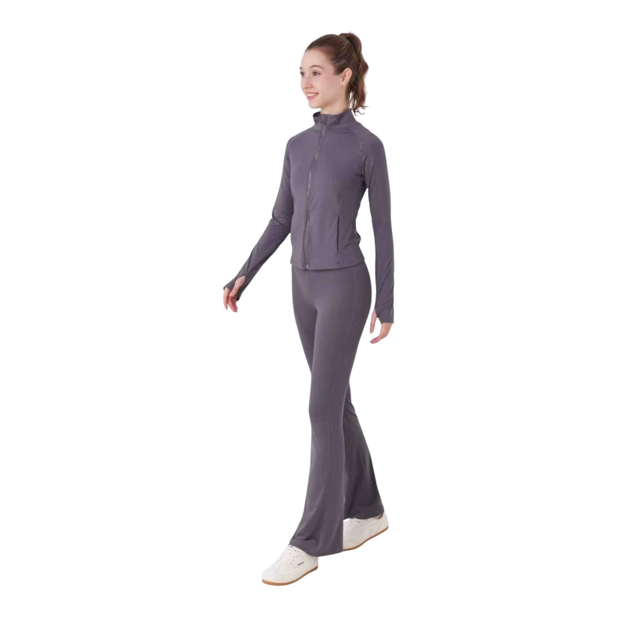 Angel Shopping Γυναικείο Αθλητικό Σετ Γιόγκα Grey - Angel shopping