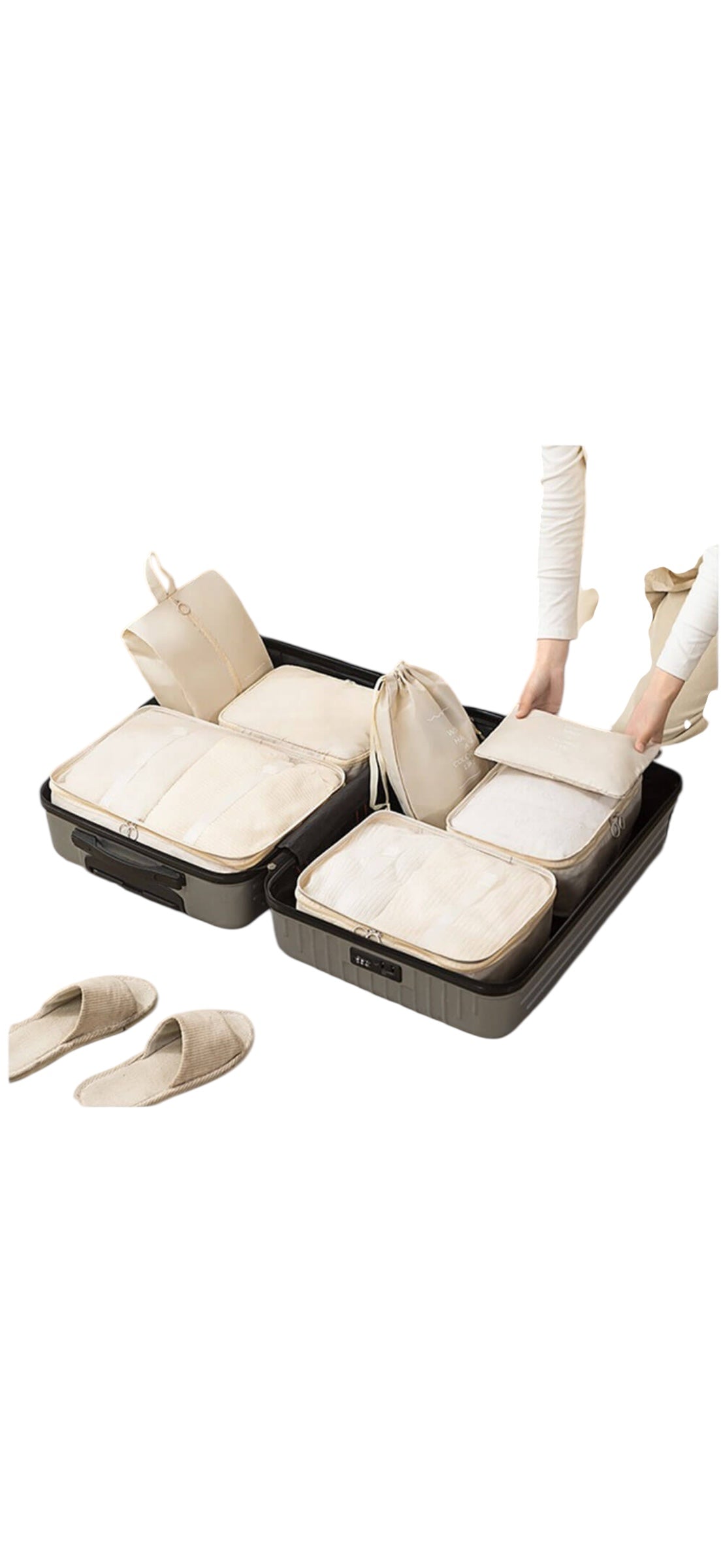 Beige Organizer Case 7pcs 75194-mpez