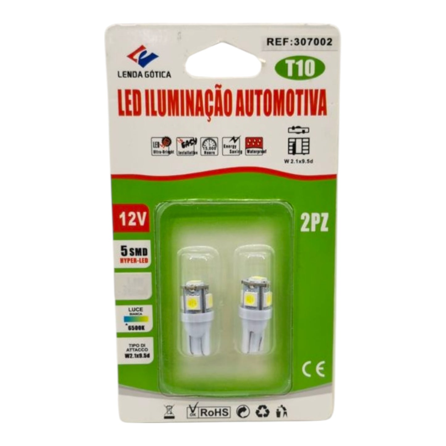 Λάμπες Αυτοκινήτου & Μοτοσυκλέτας T10 LED Λευκό 2τμχ