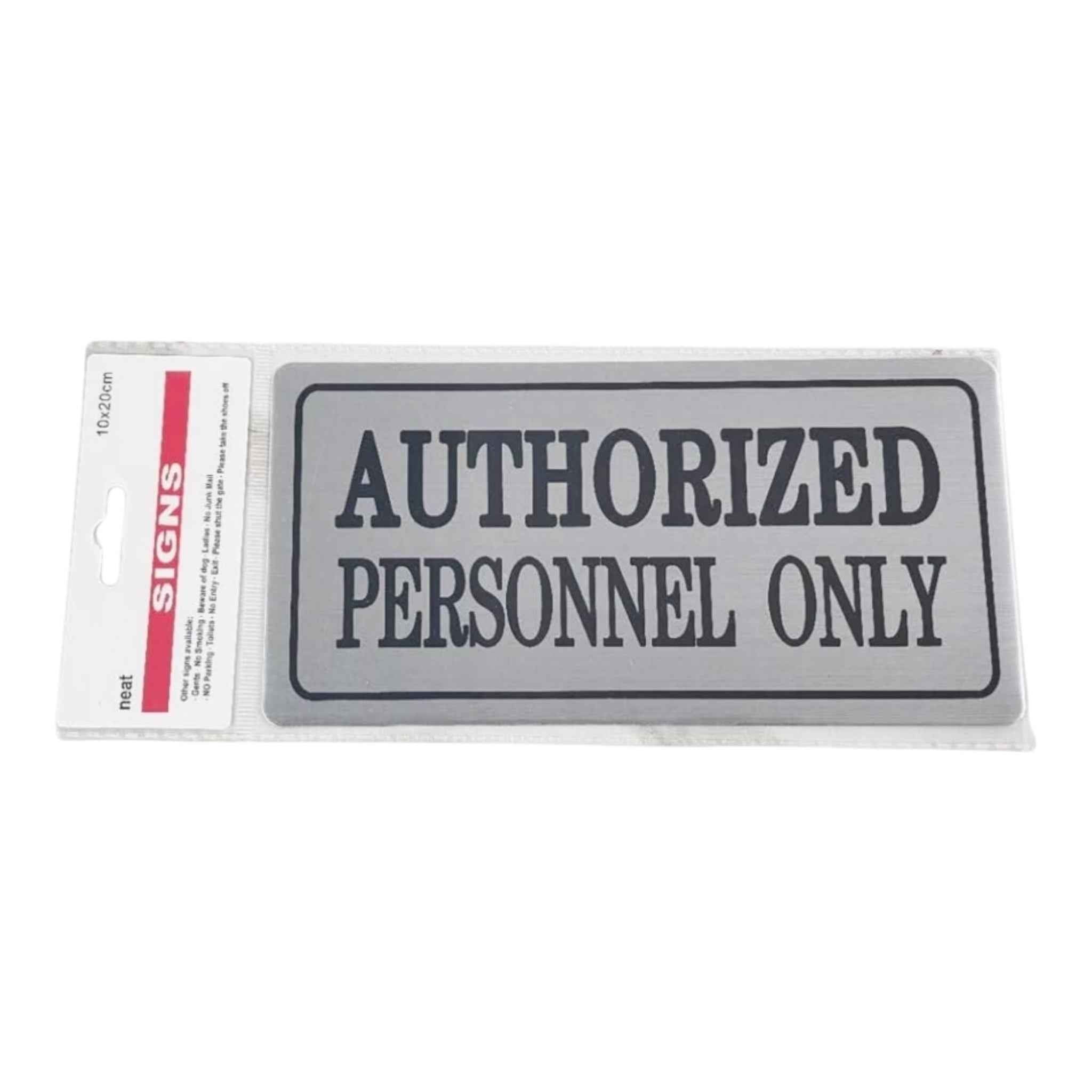 Πινακίδα Αυτοκόλλητη "Personnel Only" 1τμχ 10*20cm Μαύρο
