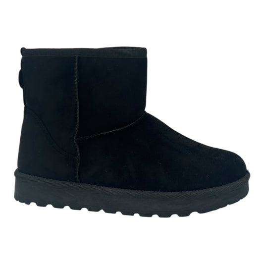 Angel Shopping Γυναικεία Μποτάκια με Γούνα Μαύρα