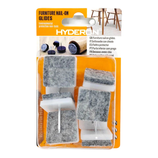 Τσοχάκια Στρογγυλά με Καρφί και Διάμετρο 24mm 8τμχ Γκρί