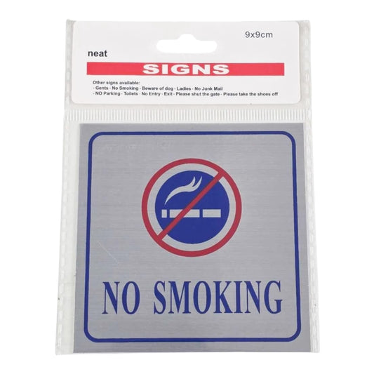 "No Smoking" Self-Adhesive Sign Smoking is prohibited 1pc 9*9cm Blue