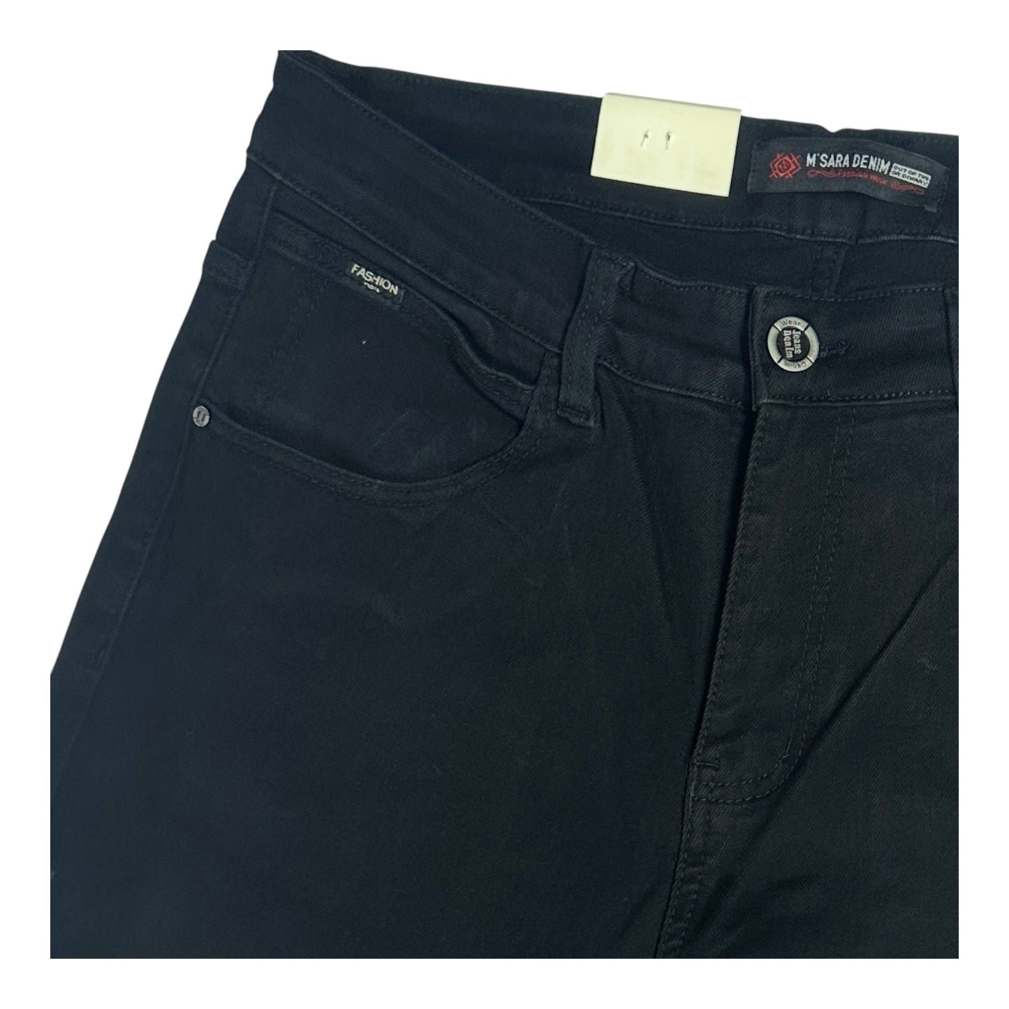 M’SARA Ανδρικό Ελαστικό Jeans Παντελόνι Μαύρο