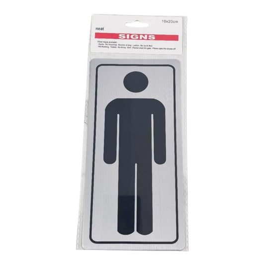Men's Toilet Sign 1pc 10*20cm Black