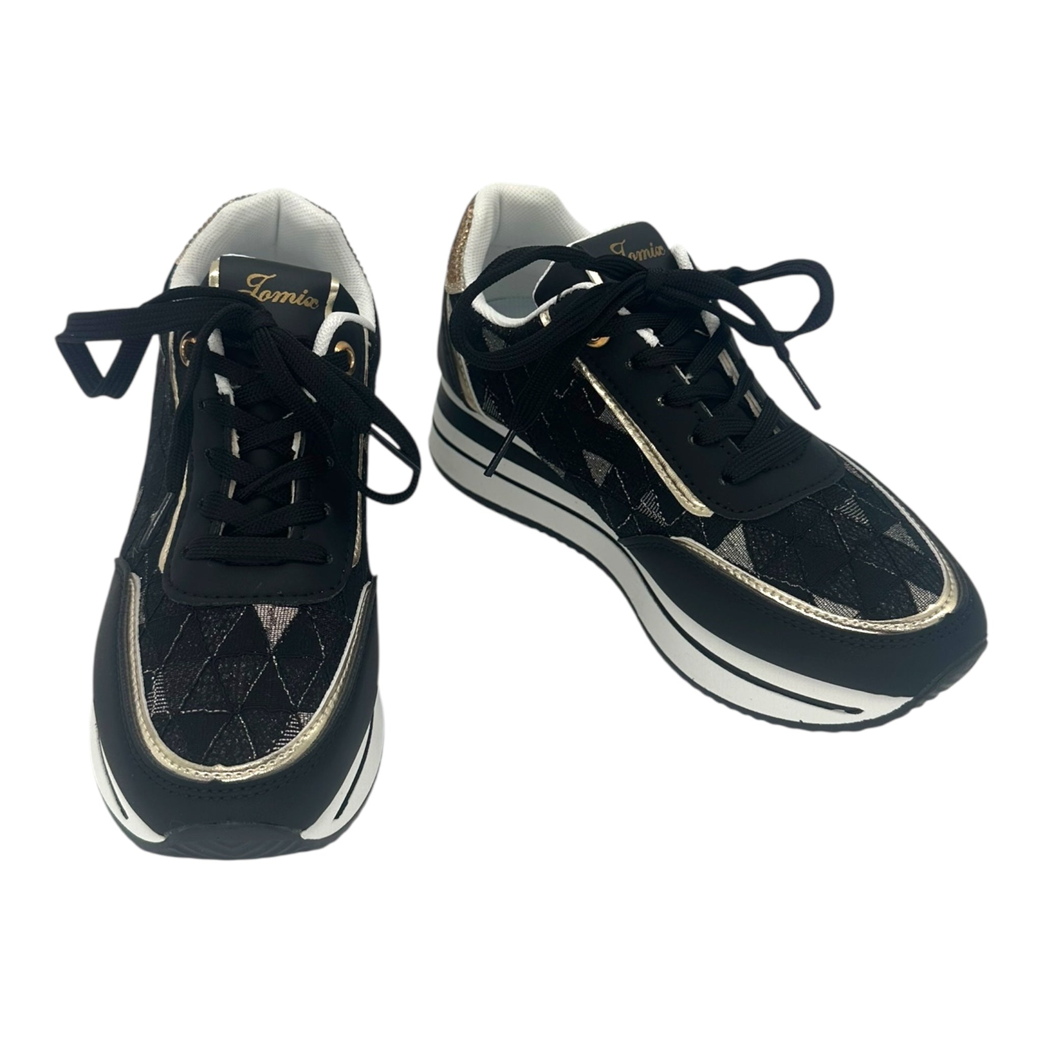 JOMIX Γυναικεία Ανατομικά Sneakers Μαύρα - Angel shopping
