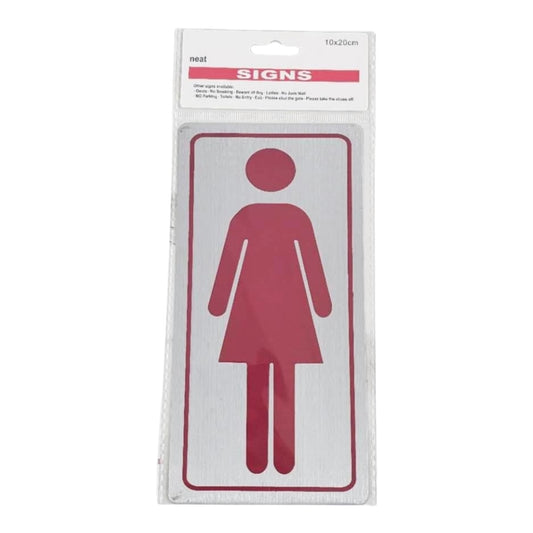 Women's restroom sign 1pc 10*20cm