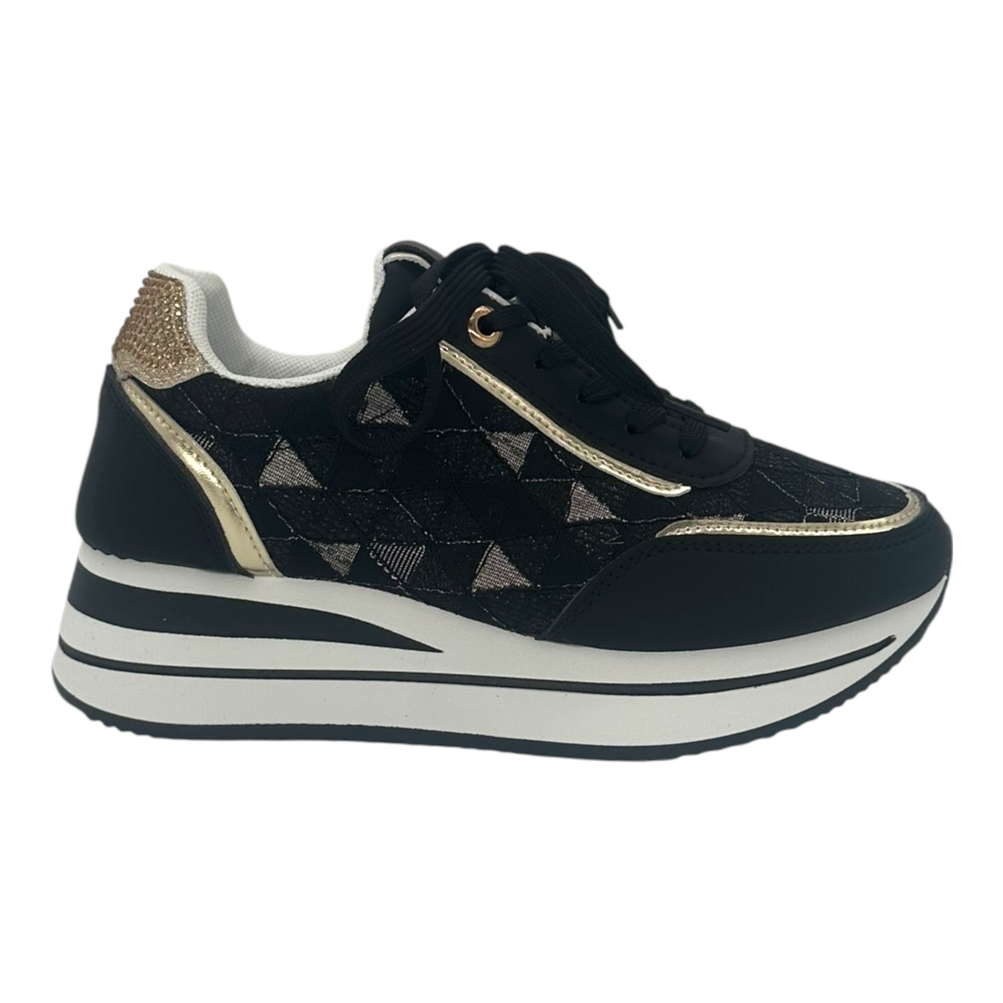 JOMIX Γυναικεία Ανατομικά Sneakers Μαύρα - Angel shopping