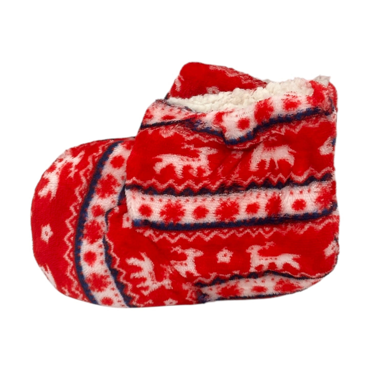 Angel Children's Slippers Fleece Booties Red