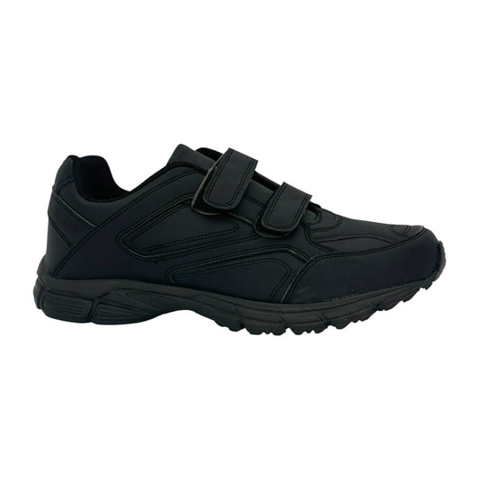 MIMSOGA Men's Sneakers with Sticker Black