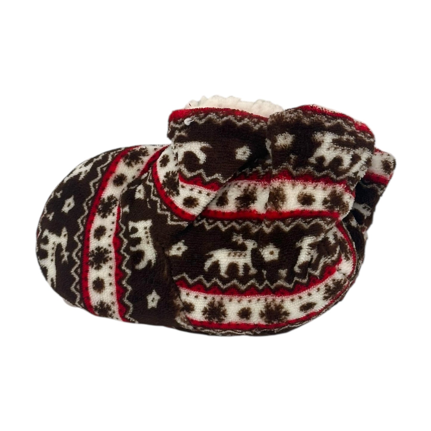 Angel Children's Slippers Fleece Booties Brown