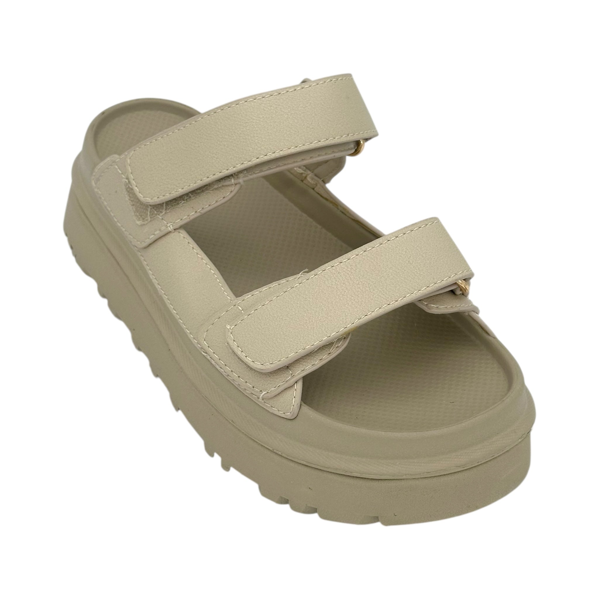 Mira Max Γυναικεία Πλατφόρμα Σανδάλια Beige - Angel shopping