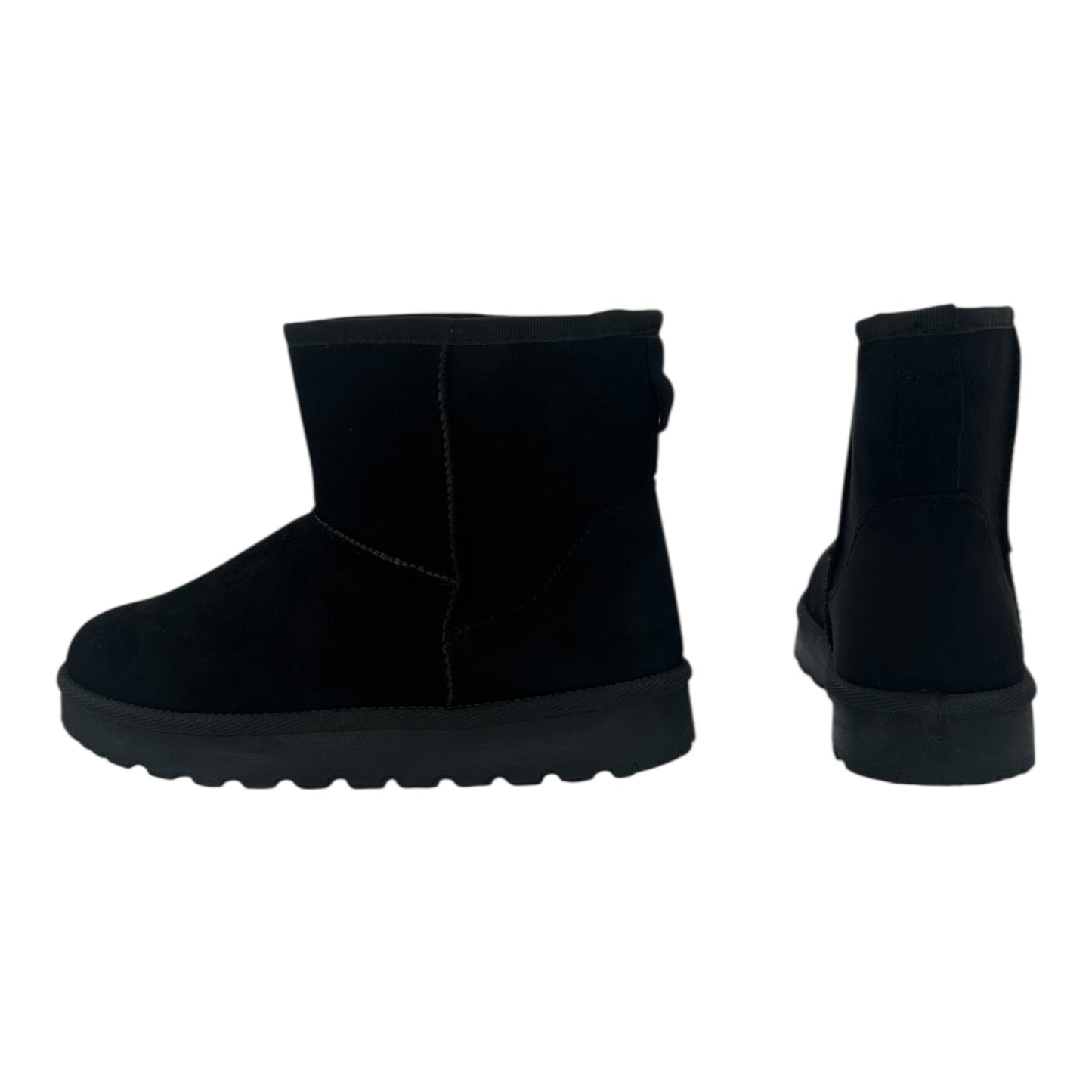 Angel Shopping Γυναικεία Μποτάκια με Γούνα Μαύρα