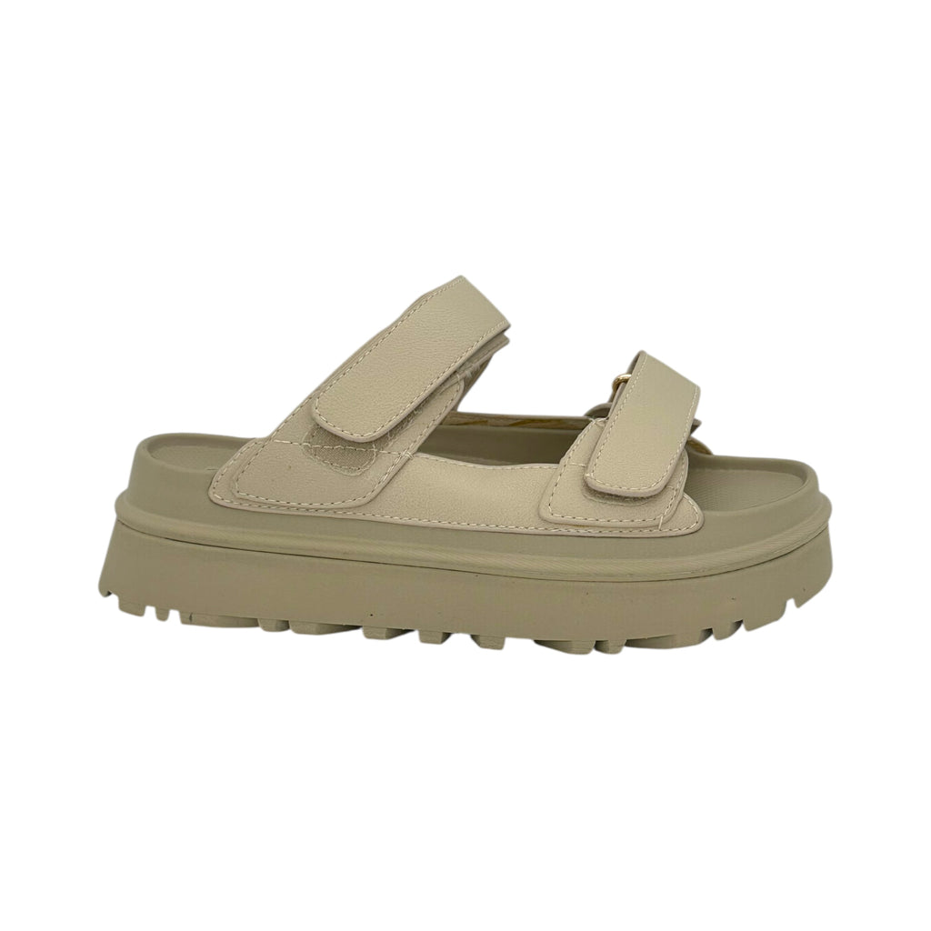 Mira Max Γυναικεία Πλατφόρμα Σανδάλια Beige - Angel shopping