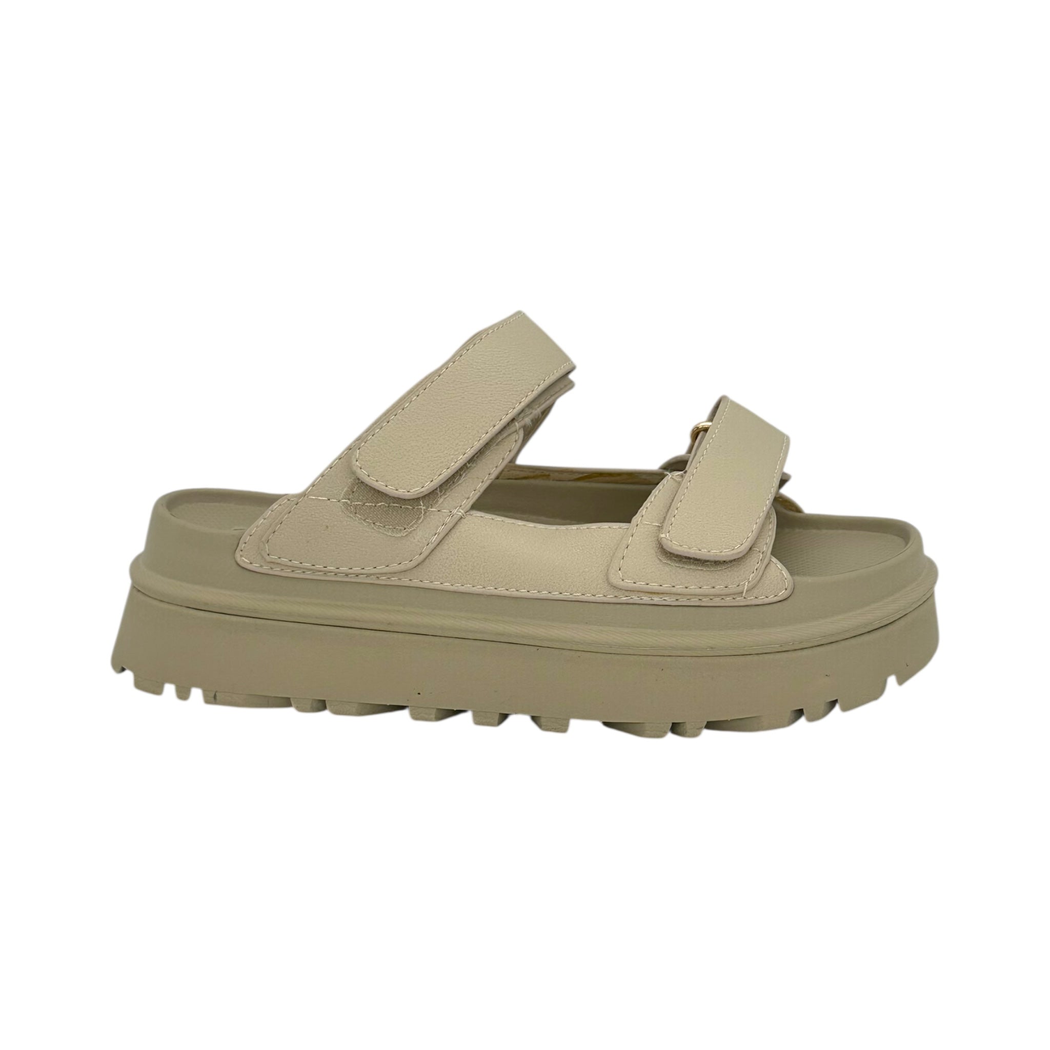 Mira Max Γυναικεία Πλατφόρμα Σανδάλια Beige - Angel shopping