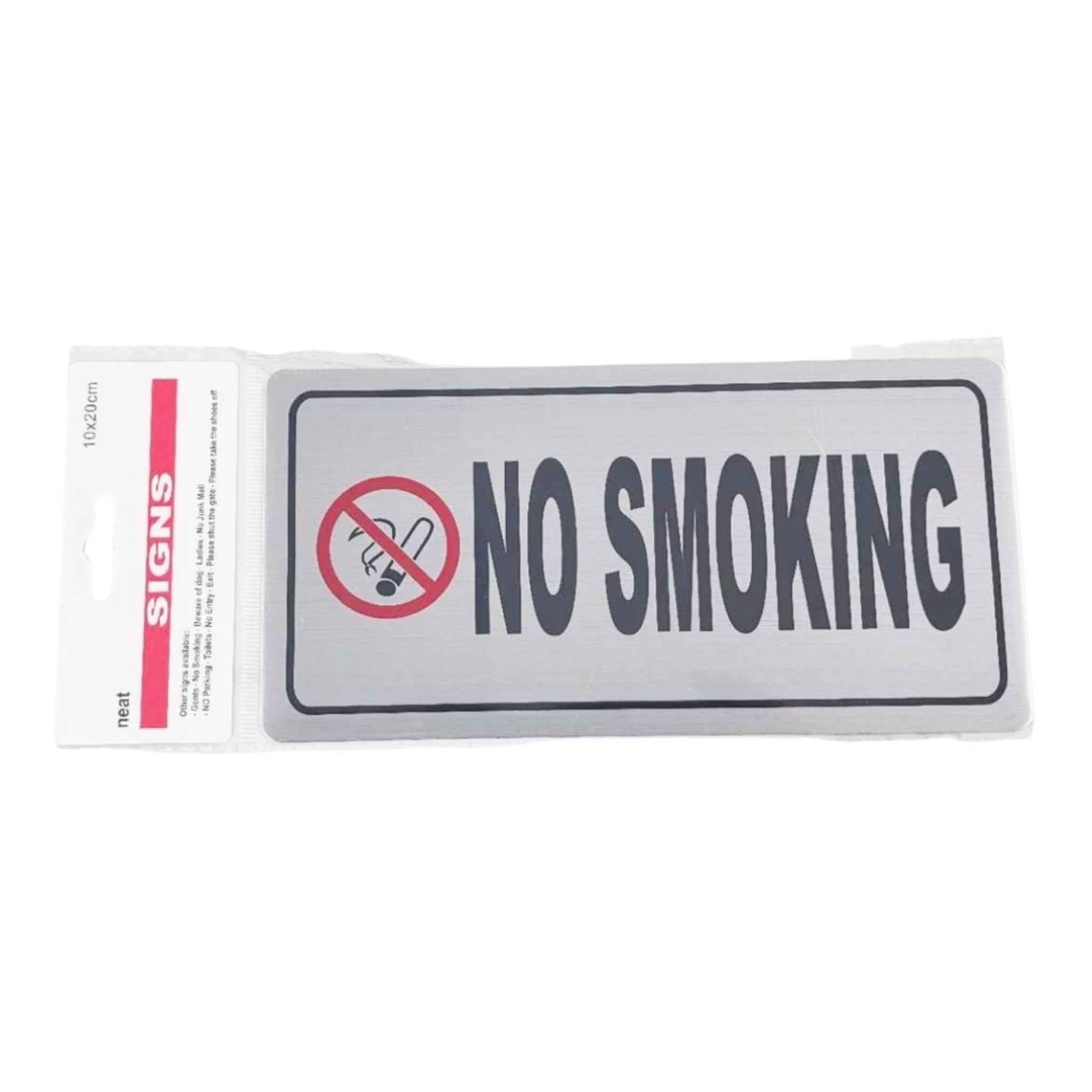 Πινακίδα Αυτοκόλλητη "NO SMOKING" ΑΠΑΓΟΡΕΥΕΤΑΙ ΤΟ ΚΑΠΝΙΣΜΑ 1τμχ 10*20cm Μαύρο
