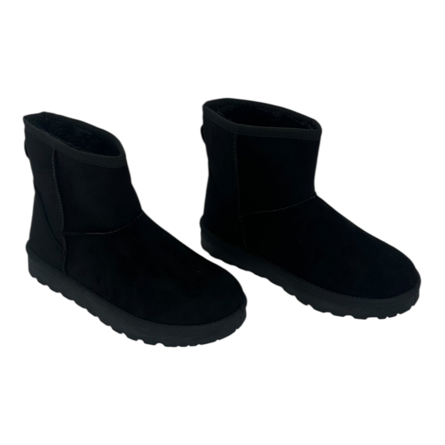 Angel Shopping Γυναικεία Μποτάκια με Γούνα Μαύρα