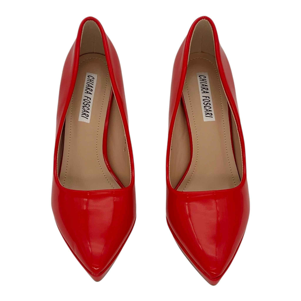 CHIARA FOSCARI Γυναικείες Γόβες Λουστρίνι με Τακούνι 10cm Red