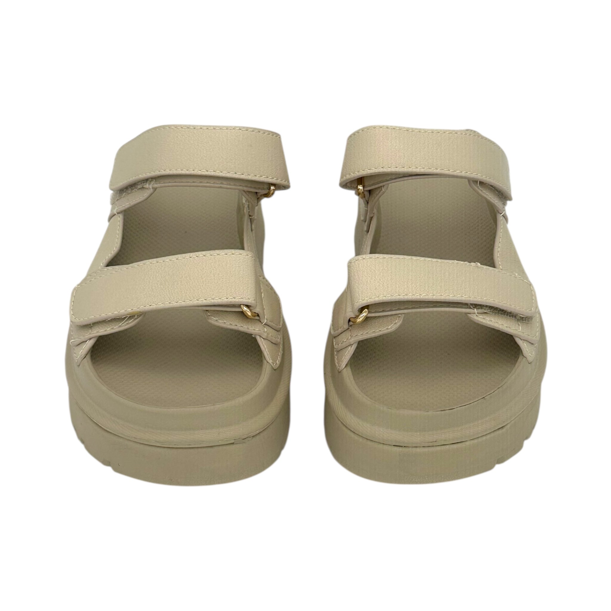 Mira Max Γυναικεία Πλατφόρμα Σανδάλια Beige - Angel shopping
