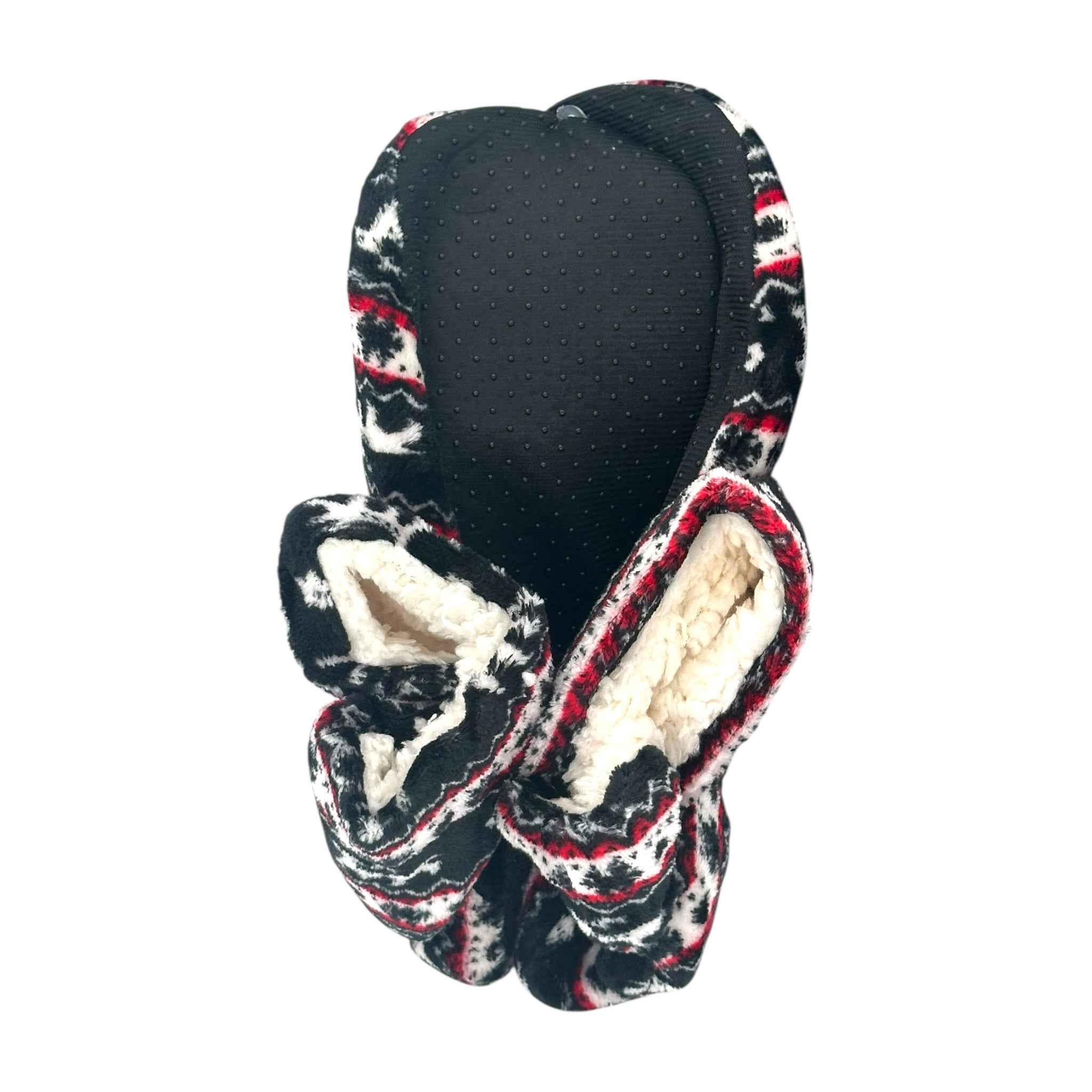 Angel Γυναικείες Παντόφλες Μποτάκια Fleece Μαύρο