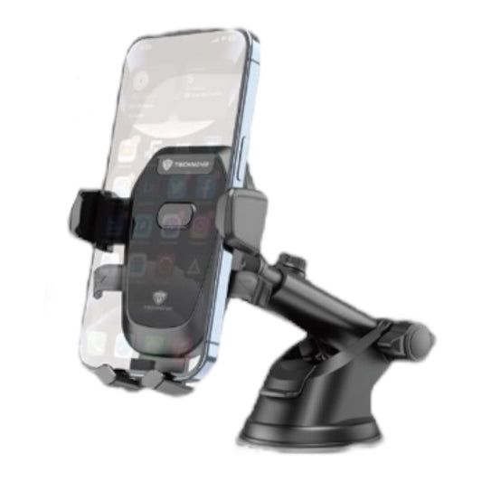 TECHNOVO Βάση Κινητού Αυτοκινήτου 4.7" - 7" με Ρυθμιζόμενα Άγκιστρα Μαύρη