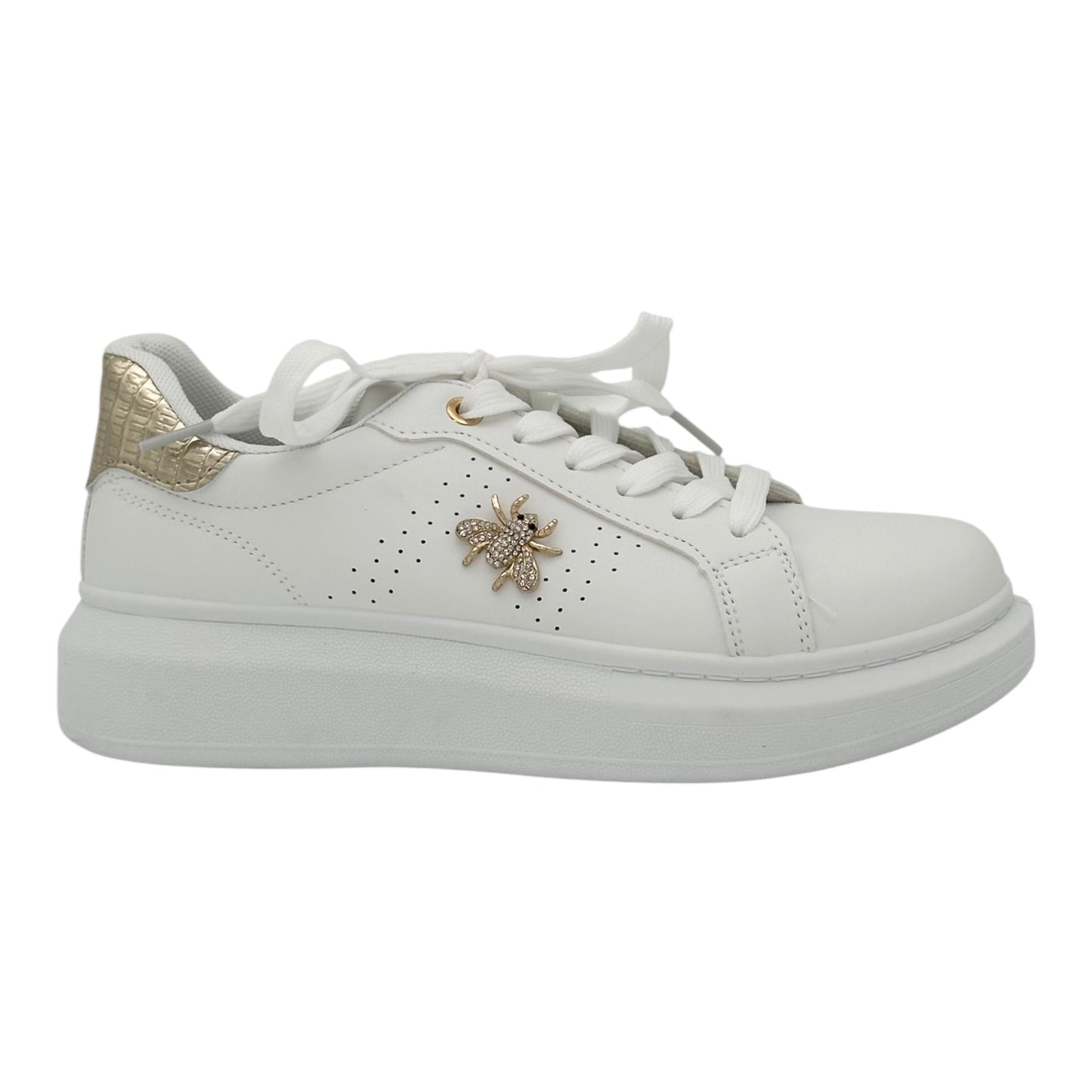 Angel Shopping δερμάτινα sneakers Gold
