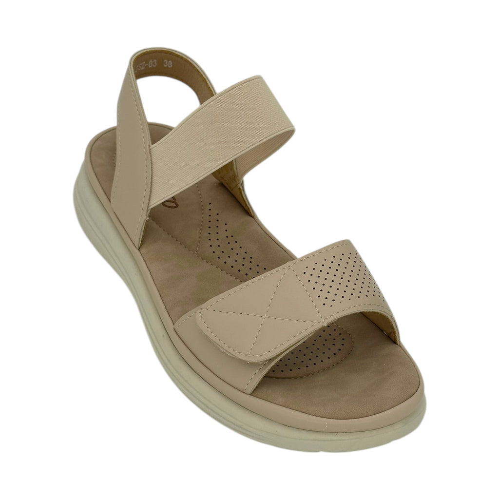 Plato Γυναικεία Πλατφόρμα με Χοντρό Τακούνι Beige - Angel shopping