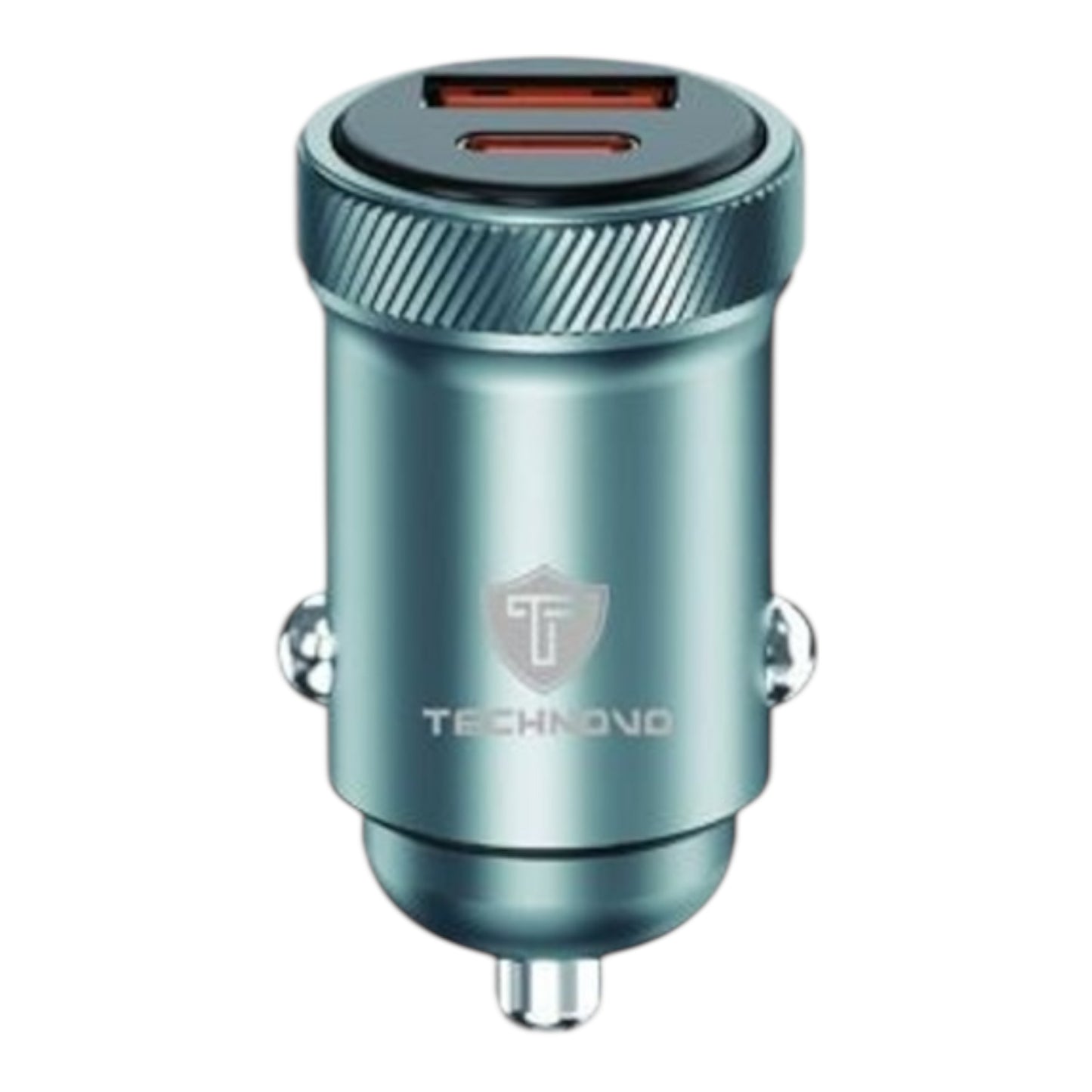 TECHNOVO Φορτιστής Αυτοκινήτου 48W PD 30W & QC 3.0 με USB & Type-C Μαύρο