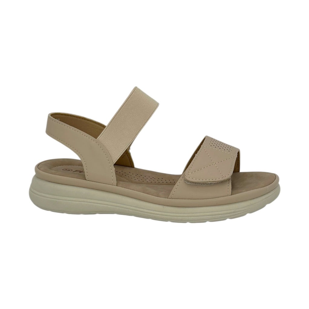 Plato Γυναικεία Πλατφόρμα με Χοντρό Τακούνι Beige - Angel shopping